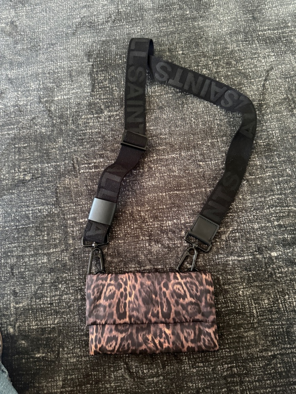 Allsaints leopard mini bag